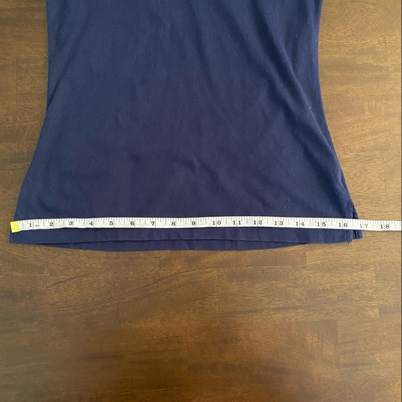 LEE Navy Blue Shirt with Pink Embroidery Short Sleeves - Picture 6 of 7